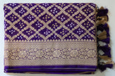 Violet Georgette Bandhini Design Banarasi Saree - MIRASILKS Violet Georgette Bandhini Design Banarasi Saree